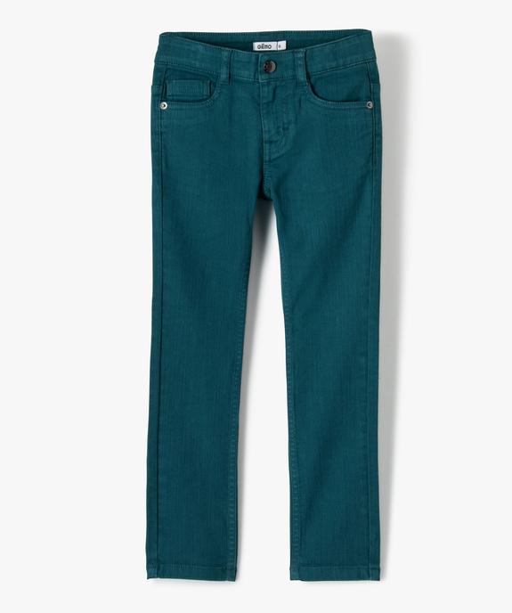 Pantalon garçon uni coupe Slim extensible  vue1 - GEMO 4G GARCON - GEMO