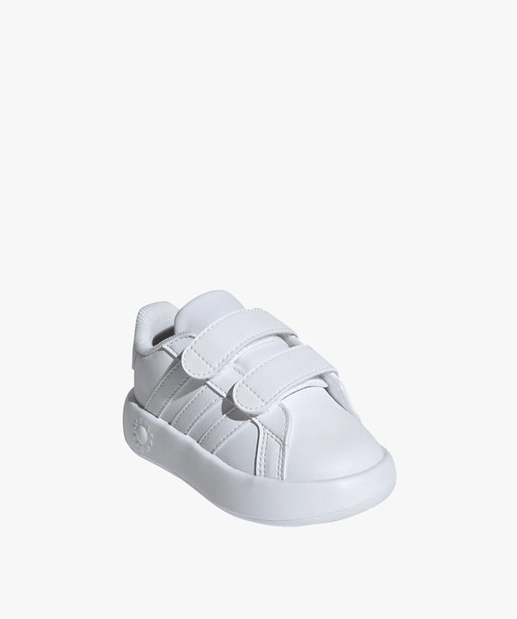 Baskets basses à scratchs et semelle bubblecomfy bébé garçon - Adidas Grand Court  vue2 - ADIDAS - GEMO