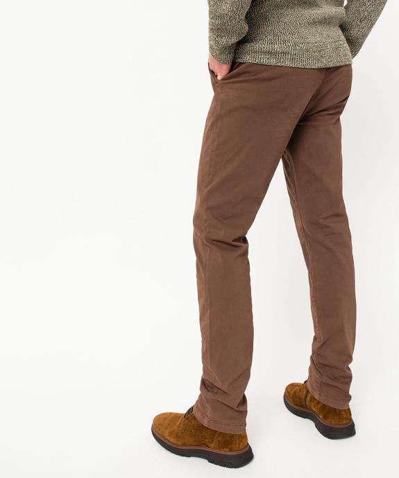 Pantalon chino en coton stretch coupe Slim homme vue3 - GEMO 4G HOMME - GEMO