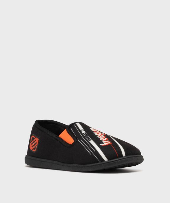 Chaussons garçon pantoufles en velours ras - Freegun vue8 - FREEGUN - GEMO