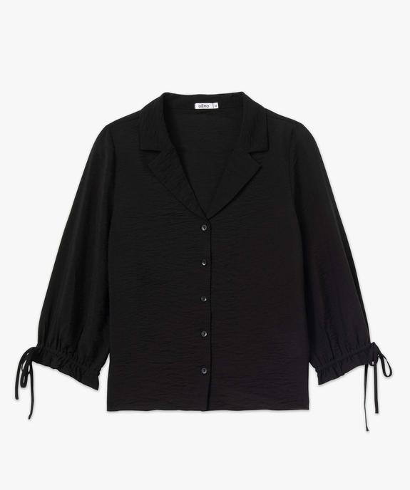 Chemise femme en matière texturée avec manches 3/4 vue4 - GEMO(FEMME PAP) - GEMO