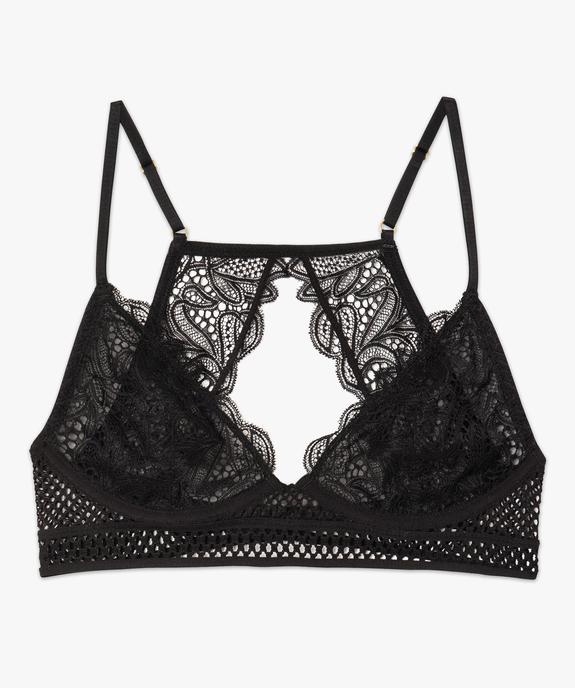 Soutien-gorge avec armatures en dentelle et dos fantaisie vue4 - GEMO(HOMWR FEM) - GEMO