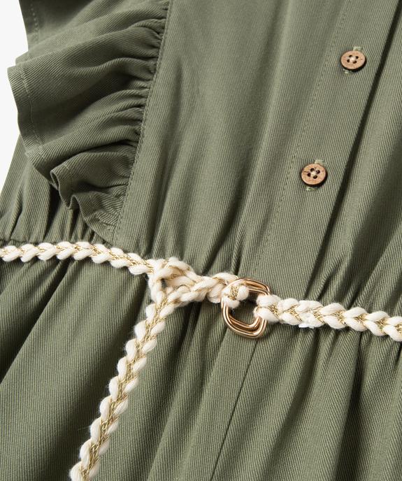 Combinaison pantalon fille avec volants sur les épaules vue2 - GEMO (ENFANT) - GEMO