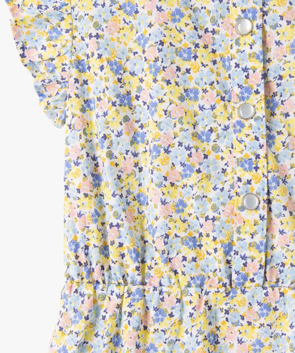 Robe fille sans manches à motifs fleuris vue4 - GEMO (ENFANT) - GEMO