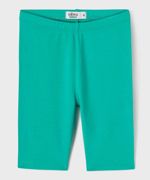 Legging court cycliste uni fille vue4 - GEMO 4G FILLE - GEMO