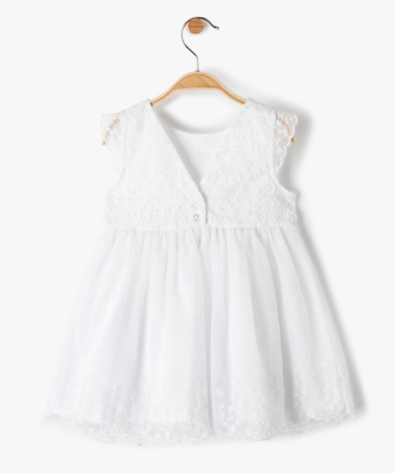 Robe de cérémonie bébé fille en tulle vue3 - GEMO(BEBE DEBT) - GEMO