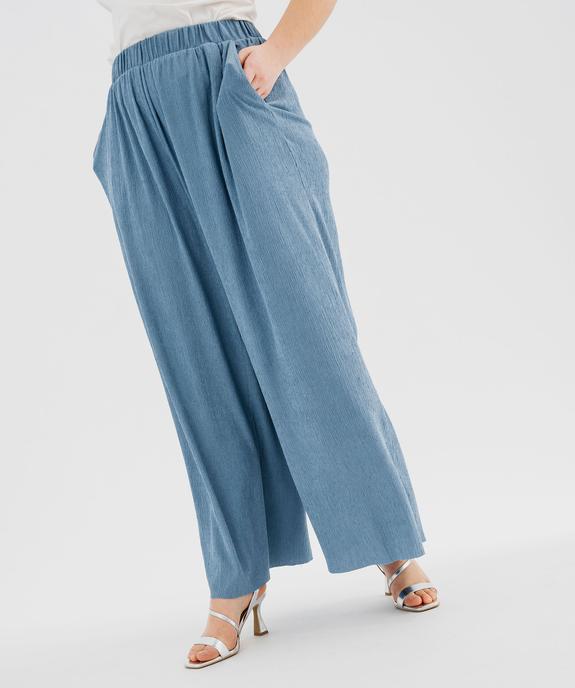 Pantalon fluide en maille extensible femme grande taille vue1 - GEMO 4G GT - GEMO