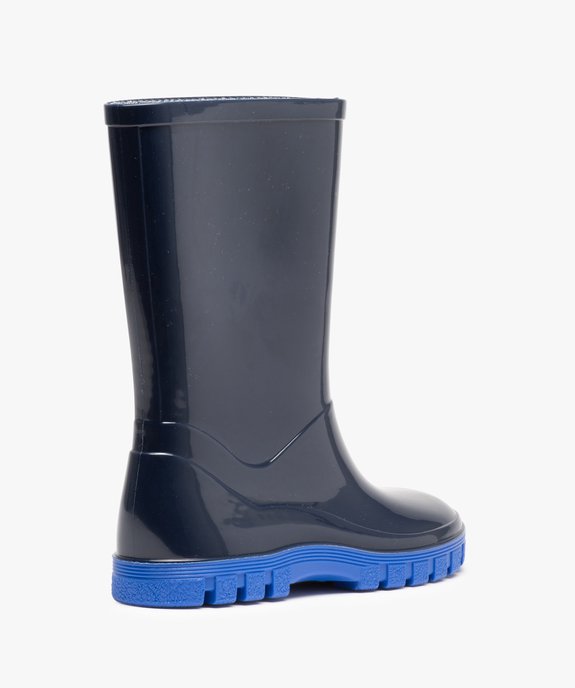Bottes de pluie garçon à semelle crantée contrastante vue4 - GEMO (ENFANT) - GEMO