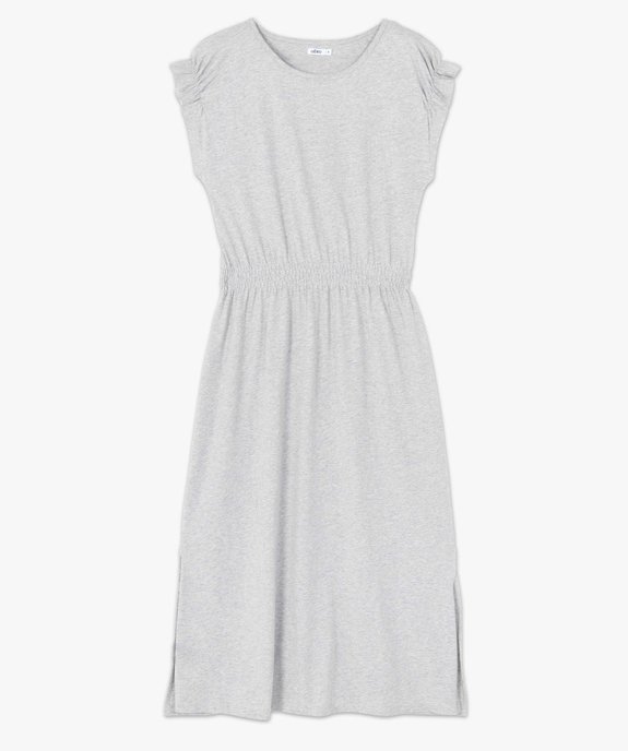 Robe femme longue avec épaules froncées vue4 - GEMO(FEMME PAP) - GEMO