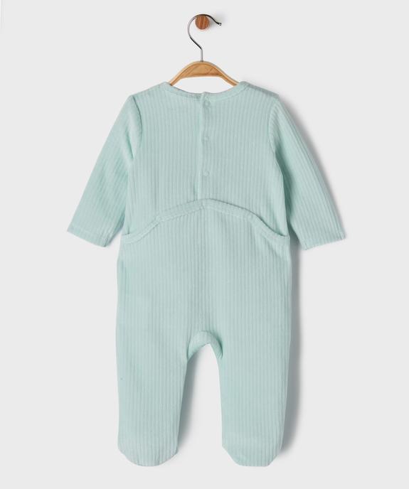 Pyjama en velours côtelé avec message bébé vue3 - GEMO 4G BEBE - GEMO