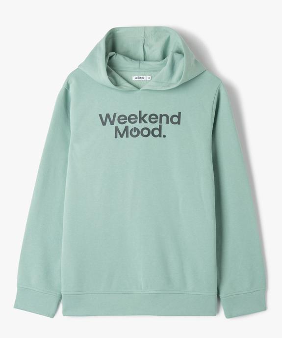 Sweat à capuche avec inscription garçon vue1 - GEMO (JUNIOR) - GEMO