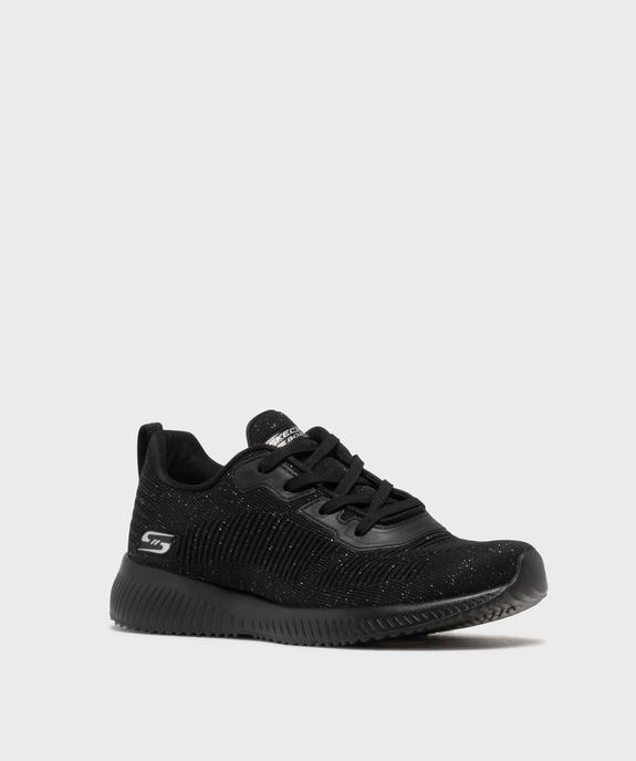 Baskets basses en mesh pailleté femme - Skechers vue2 - SKECHERS - GEMO