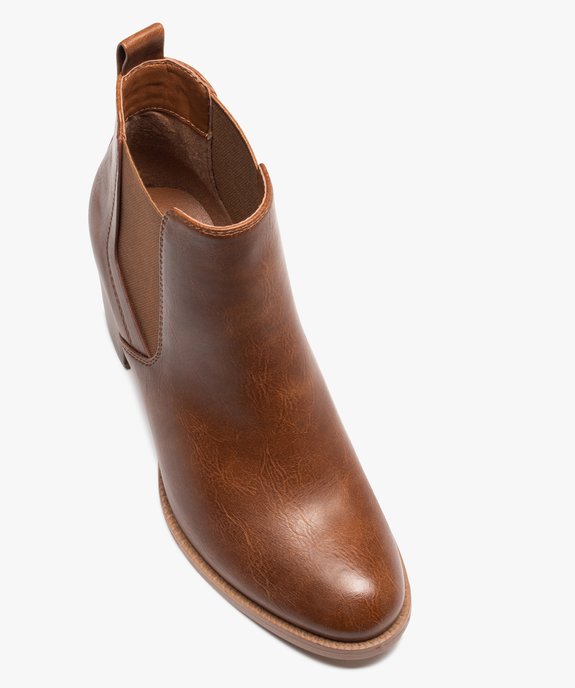 Boots femme unies à talon moyen style Chelsea vue6 - VALENTINA BALDA - GEMO