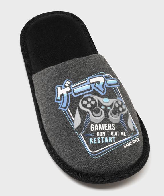 Chaussons mules avec motif jeu vidéo garçon vue5 - GEMO 4G GARCON - GEMO