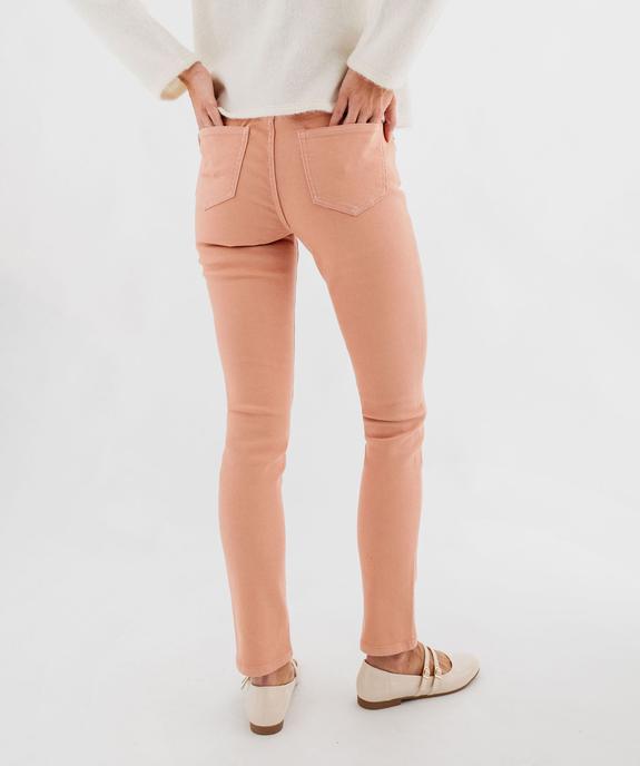Jean slim coloré taille normale femme vue3 - GEMO 4G FEMME - GEMO