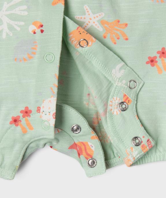 Combishort imprimé bébé fille (lot de 2) vue2 - GEMO 4G BEBE - GEMO