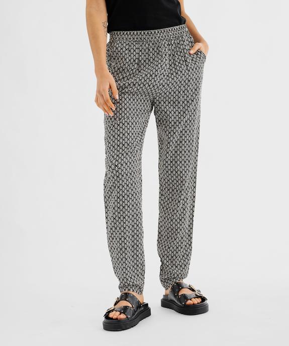 Pantalon fluide imprimé femme vue1 - GEMO(FEMME PAP) - GEMO