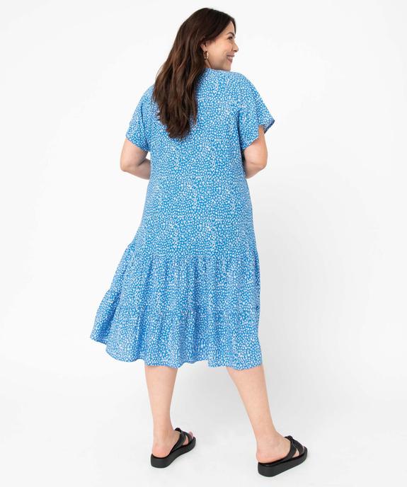 Robe femme grande taille fleurie à volants vue3 - GEMO (G TAILLE) - GEMO