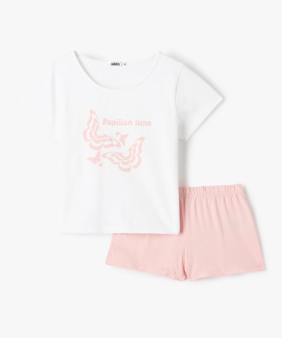 Pyjashort fille avec motif papillons vue1 - GEMO (ENFANT) - GEMO