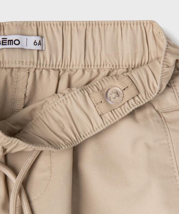 Pantalon chino avec taille ajustable garçon vue2 - GEMO (ENFANT) - GEMO