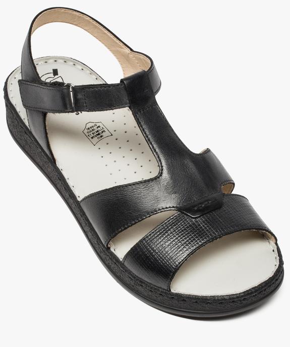 Sandales femme confort à semelle épaisse et scratch vue5 - GEMO (CONFORT) - GEMO