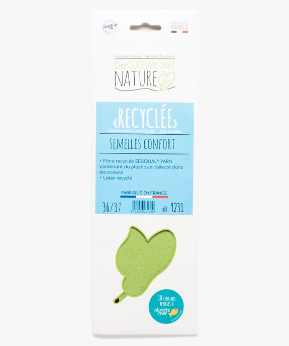 Semelles confort en matières recyclées - DeClermont vue2 - DECLERMONT - GEMO