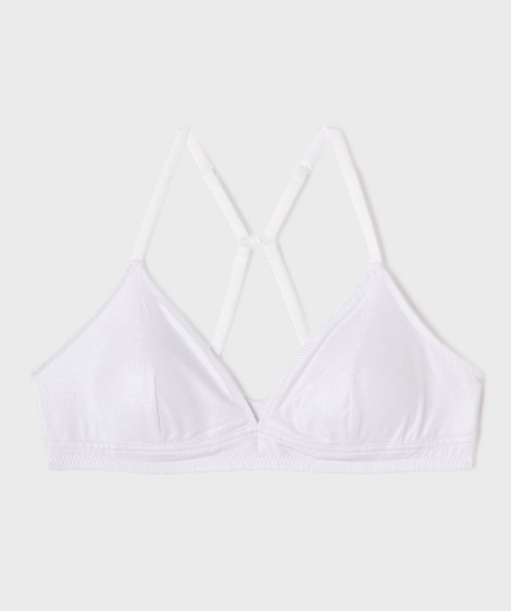 Soutien-gorge pailleté dos nageur avec mousse amovibles fille vue1 - GEMO (JUNIOR) - GEMO