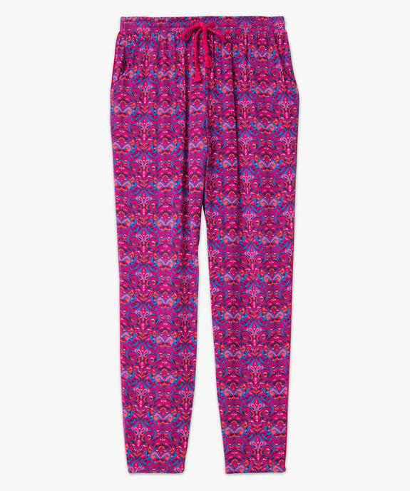 Pantalon femme fluide imprimé vue4 - GEMO(FEMME PAP) - GEMO