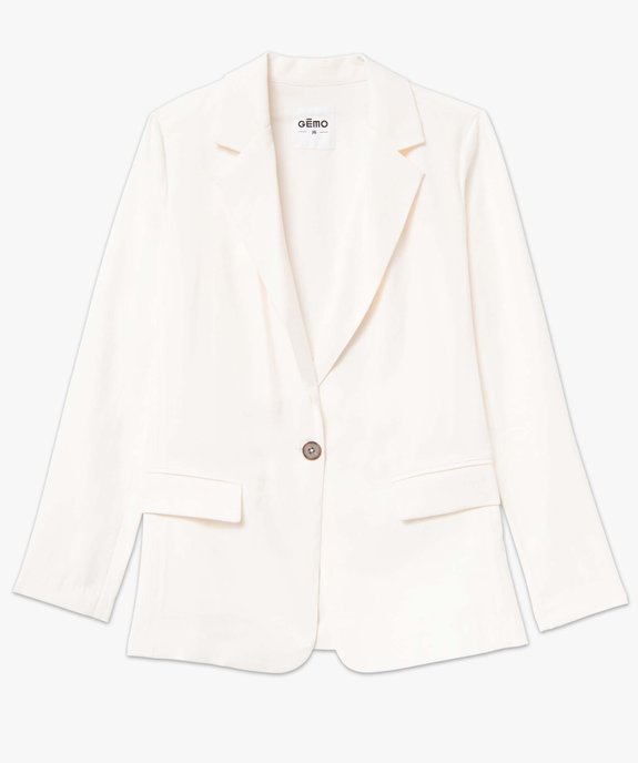 Veste de tailleur femme avec fermeture un bouton vue4 - GEMO(FEMME PAP) - GEMO
