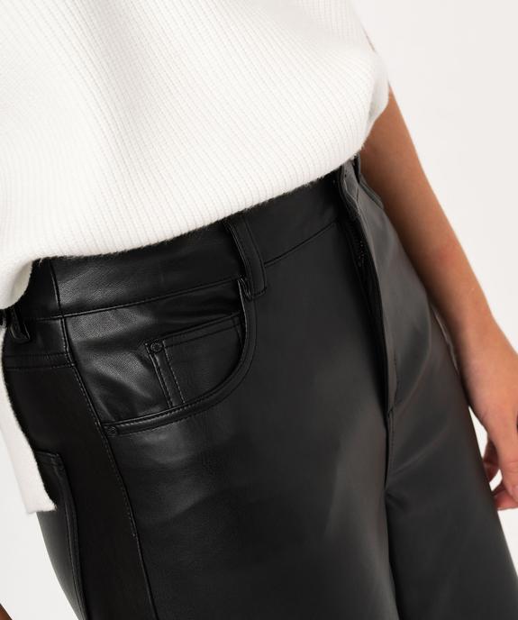 Pantacourt large en cuir imitation femme vue2 - GEMO(FEMME PAP) - GEMO