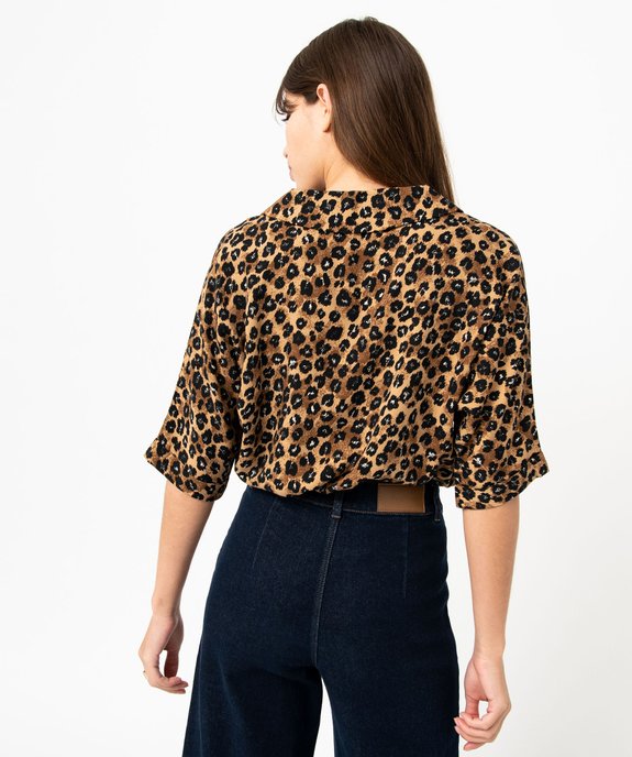 Blouse imprimée ample à manches chauve-souris femme vue4 - GEMO 4G FEMME - GEMO