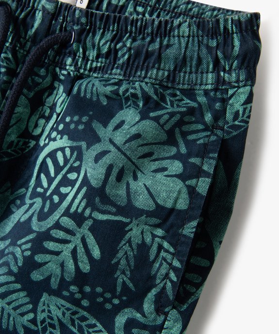 Bermuda garçon en twill avec taille élastique vue2 - GEMO 4G GARCON - GEMO
