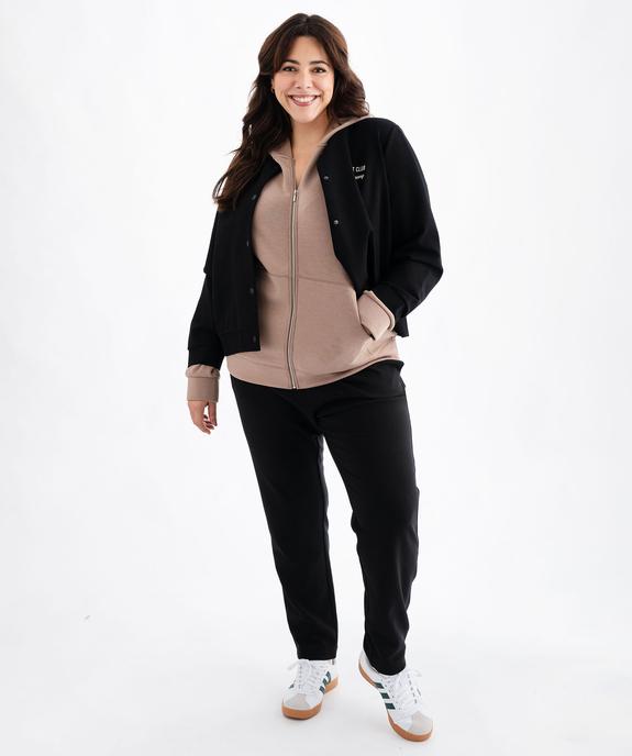 Blouson fermeture pression avec inscription brodée femme grande taille vue4 - GEMO (G TAILLE) - GEMO
