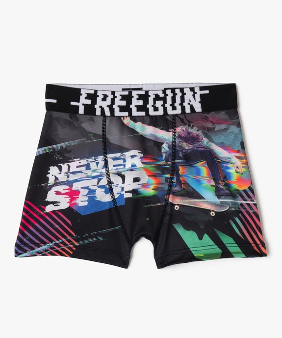 Boxer microfibre seconde peau imprimée garçon - Freegun vue1 - FREEGUN - GEMO