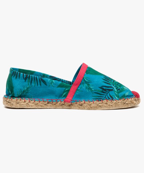 Espadrilles imprimé tropical vue1 - GEMO (PLAGE) - GEMO