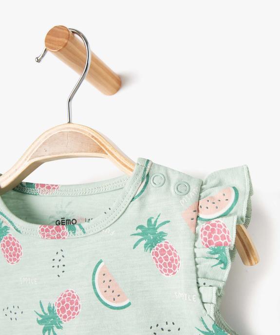 Pyjashort bébé fille 2 pièces à motif fruits vue2 - GEMO(BB COUCHE) - GEMO