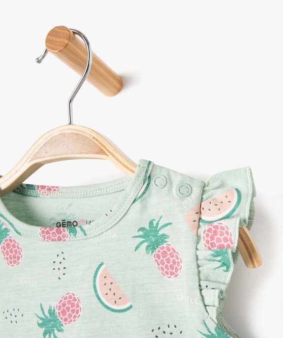 Pyjashort bebe fille 2 pieces a motif fruits