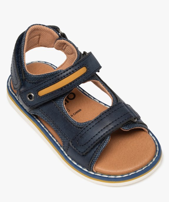 Sandales garçon à scratch et semelle tricolore vue5 - GEMO (ENFANT) - GEMO