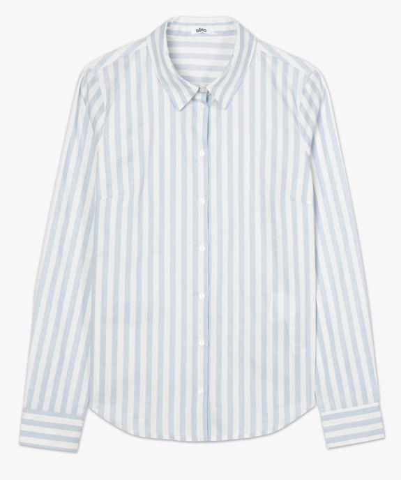 Chemise femme coupe cintrée en coton stretch vue4 - GEMO(FEMME PAP) - GEMO
