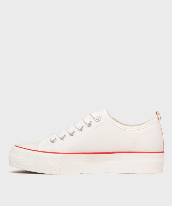 Tennis en toile à semelle épaisse femme - Le temps des cerises vue3 - SHOES BY LTDC - GEMO