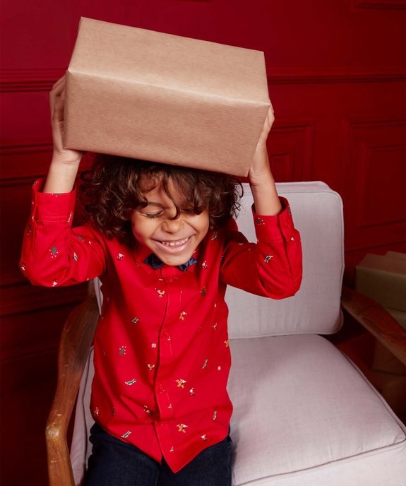 Chemise garçon à manches longues et nœud papillon spécial Noël vue4 - GEMO (ENFANT) - GEMO
