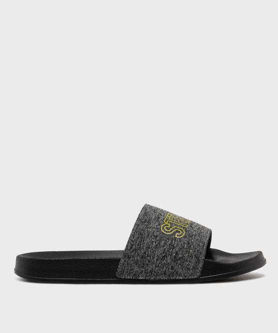 Mules ouvertes avec inscription sur la bride homme vue1 - GEMO (PLAGE) - GEMO