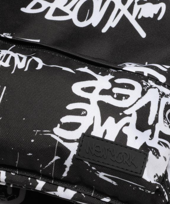 Sac à dos en toile avec inscriptions graffiti garçon vue3 - GEMO (ACCESS) - GEMO