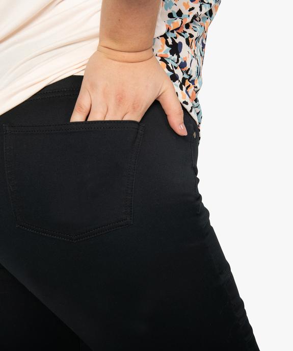 Pantacourt femme grande taille en toile extensible coupe ajustée vue2 - GEMO (G TAILLE) - GEMO