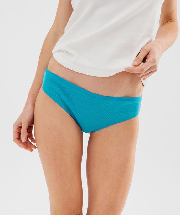 Tanga en maille côtelée femme (lot de 2) vue3 - GEMO 4G FEMME - GEMO