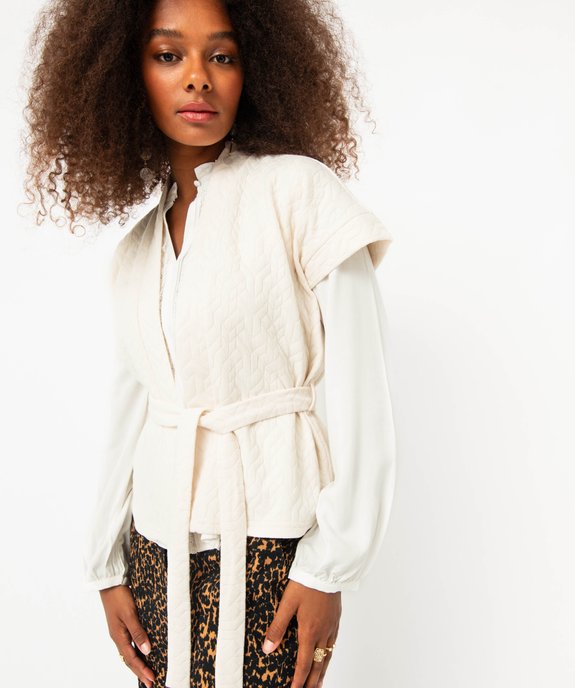 Veste en maille sans manches femme vue2 - GEMO(FEMME PAP) - GEMO