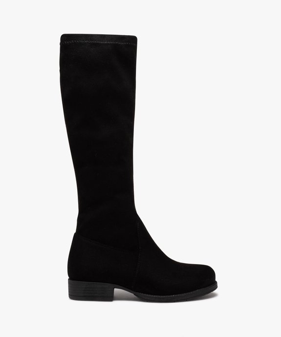Bottes fille unies en suédine avec tige souple vue1 - GEMO (ENFANT) - GEMO