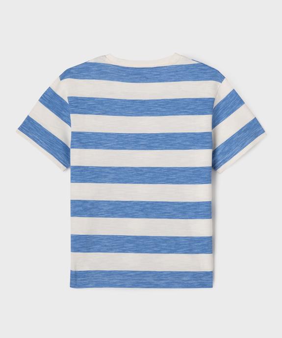 Tee-shirt manches courtes à larges rayures garçon vue7 - GEMO (ENFANT) - GEMO