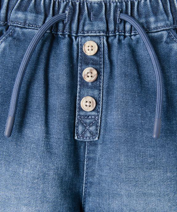 Jean avec taille élastique ajustable bébé garçon vue2 - GEMO(BEBE DEBT) - GEMO