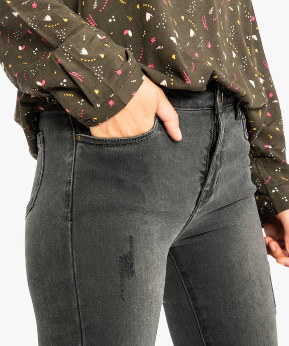 Jean skinny avec franges aux chevilles vue2 - GEMO (JEAN) - GEMO